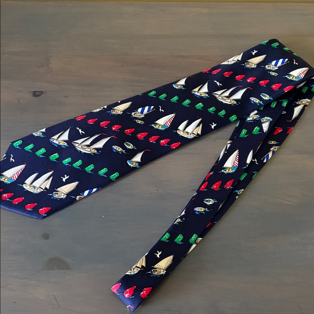 Sailboats ALYNN NECKWEAR silk tie